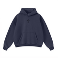 400GSM Unisex Washed Heavyweight Boxy-Fit Hoodie Vintage Royal Blue