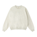 360GSM Unisex Solid-Color Loopback Crew Neck Sweatshirt Oatmeal