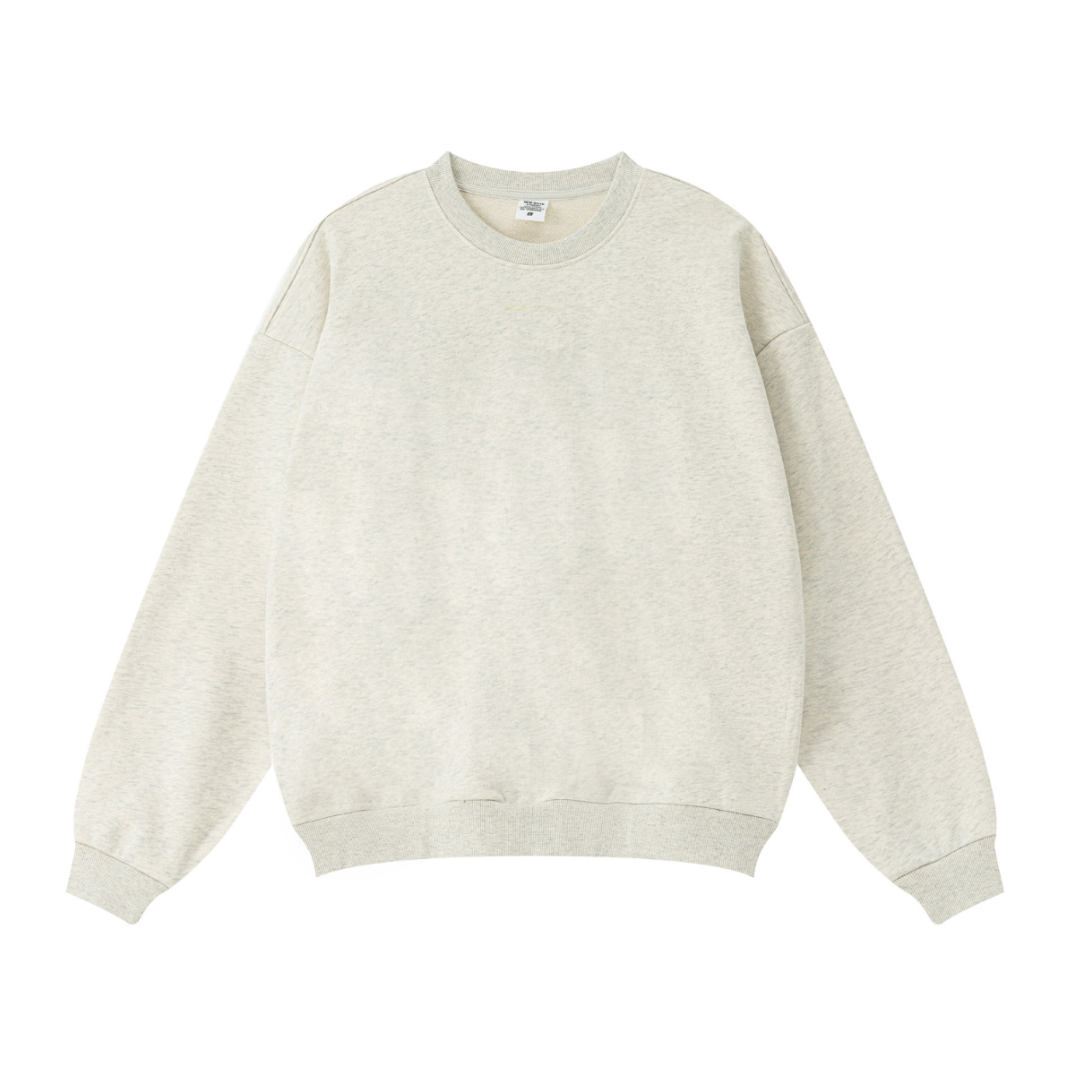 360GSM Unisex Solid-Color Loopback Crew Neck Sweatshirt Oatmeal