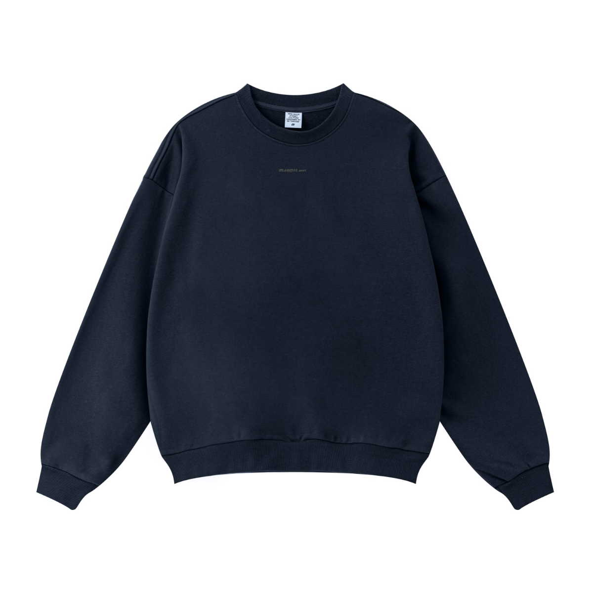 360GSM Unisex Solid-Color Loopback Crew Neck Sweatshirt Midnight Navy