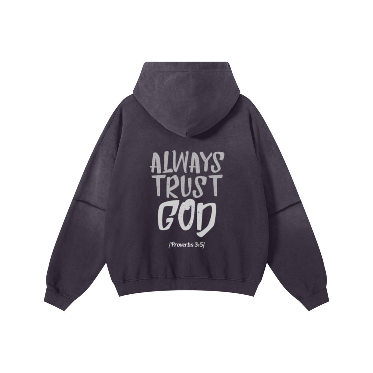 370GSM Unisex Monkey Wash Faux-Two-Piece PP-Sprayed  French Terry Hoodie Vintage Purple
