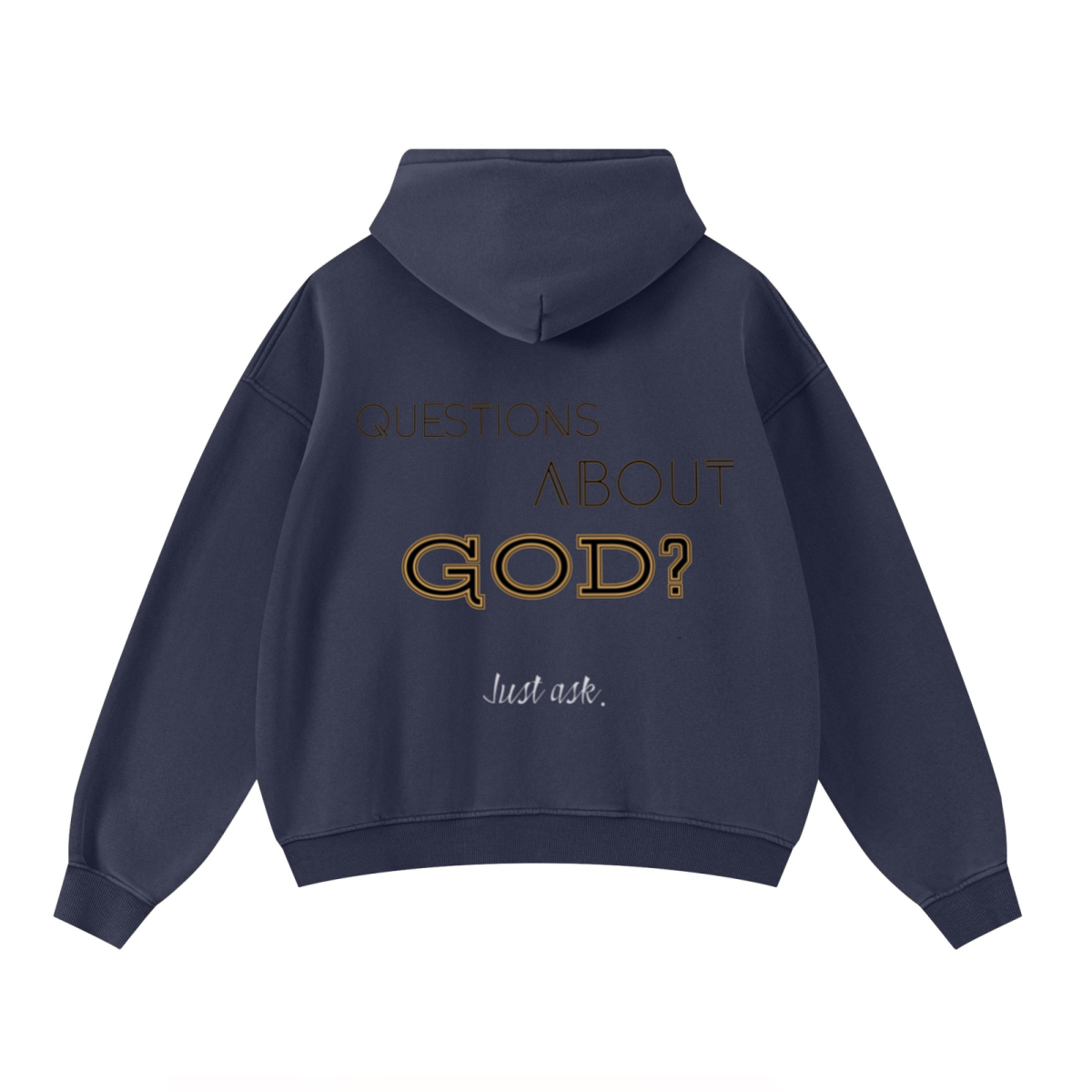 400GSM Unisex Washed Heavyweight Boxy-Fit Hoodie Vintage Royal Blue